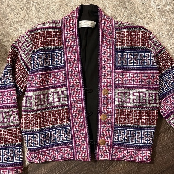 BENNETT of Centreville Embroidered Cotton Jacket Fits Like Medium Boho - Picture 2 of 14